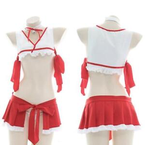 Cute Girls Sailor Uniform Lingerie Women Maid Dress Halloween Bikini Underwear