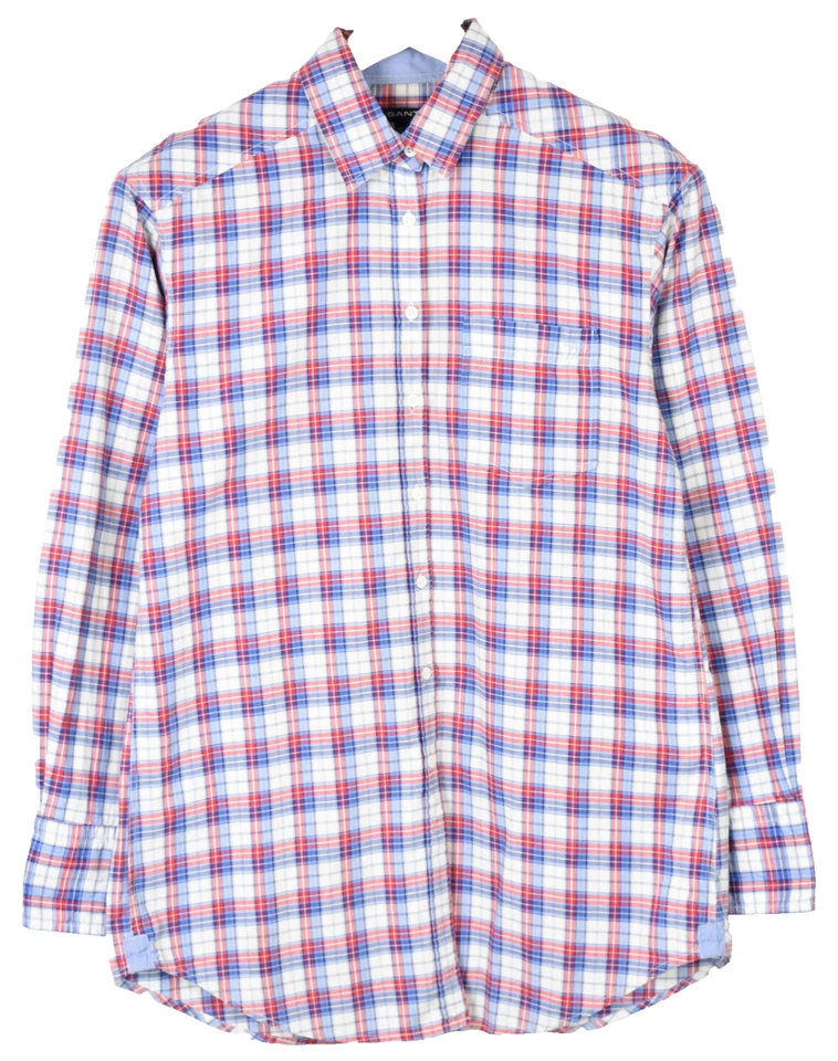 Camisa GANT para mujer Reino Unido 10 parches en el codo de gran tamaño a cuadros informal Foto 1 de 4