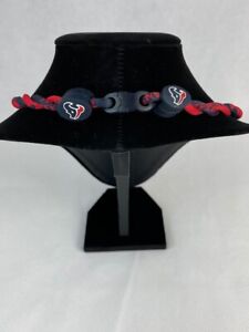 NFL - Houston Texans Titanium Sport Braided Necklace - NIB