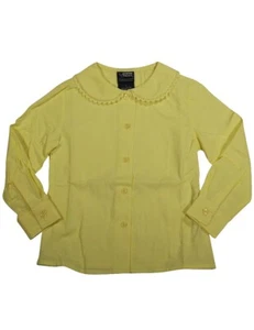French Toast Uniform Girls 4-20 Long Sleeve Feminine Fit Peter Pan Lace Trim Blo - Picture 1 of 7