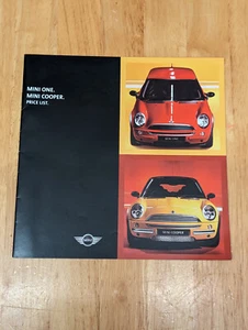 2001 Mini One & Cooper Price List Brochure Prospekt - Picture 1 of 1