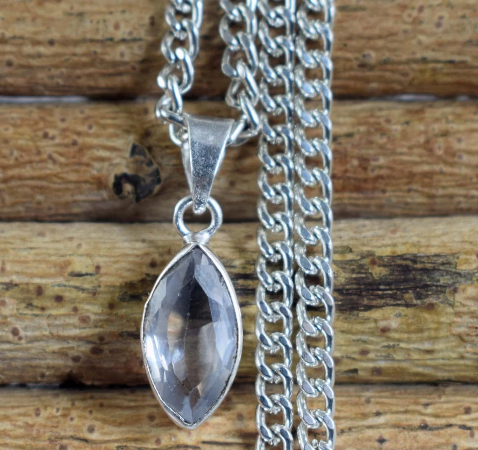 Colgante de cumpleaños con gemas de marquesa de zafiro Montana blanco natural de 5,25 quilates certificado Foto 1 de 1