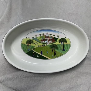 Villeroy & Boch Naif Oval Baker 13" Hochzeitsprozession Apfelpflücken Laplau Farm - Bild 1 von 12