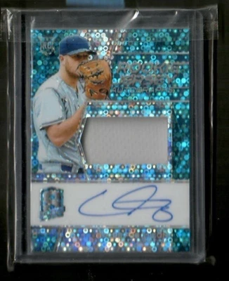 2019 Panini Chronicles Spectra Jersey 70/99 Caleb Ferguson #111 Rookie Auto RC - Image 1 of 2