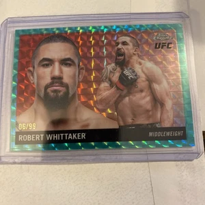 2025 Topps Chrome UFC Robert Whittaker Green GeometricThrowback /99 #55T-10 JS - Picture 1 of 2