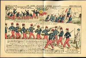 Prospectus COMPAGNIE FRANCAISE à Toulouse - Image d'Epinal 4183, Chant Militaire - Bild 1 von 1