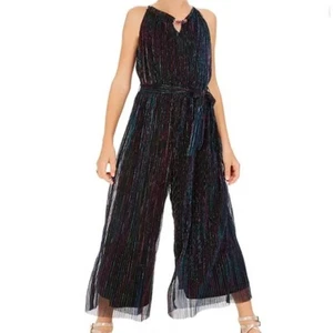 SEQUIN HEARTS Big Girls Pleated Metallic Jumpsuit Size XL - Picture 1 of 9