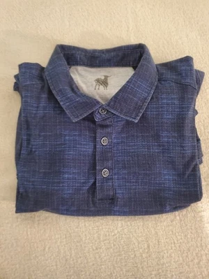 Polo Raffi masculina grande manga curta azul - Imagem 1 de 4