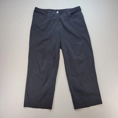 Nina McLemore Pants Womens 16 Black Straight Stretch Office Work Career USA Made - Image 1 of 4