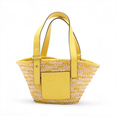 Bolso Loewe Basket pequeño rafia x cuero paja beige x amarillo Foto 1 de 4
