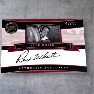 Rex White PACK PULLED NASCAR HOFer signed card 2005 PRESS PASS LEGENDS #47/50 - Picture 1 of 2