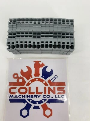 WAGO 2004-1201 Terminal Block Connector 2-Position Feed Through Gray Lot of 16 - Image 1 of 4