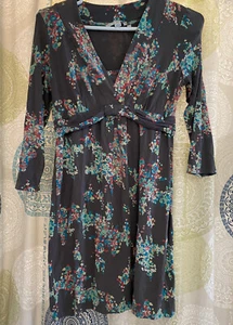Boden Trailing Flowers 3/4 Sleeve Mini Dress Women's Size 8R - Picture 1 of 4