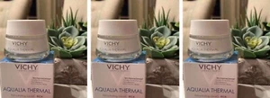 3xVichy Aqualia Thermal Rehydrating Cream RICH Dry Skin 15ml/0.51oz, TRAVEL SIZE - Picture 1 of 4