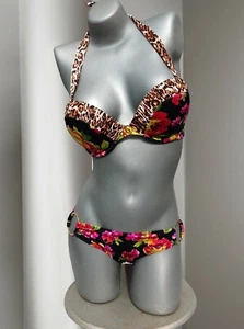 Victoria’s Secret Floral BombshellHalter O-Ring Cheeky Bikini 36C/XS US - Picture 1 of 7
