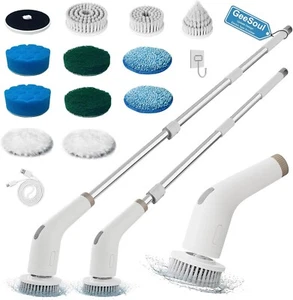 GeeSoul Electric Spin Scrubber, 13 in 1 Electric Cleaning Brush, Large Power wit - Picture 1 of 7