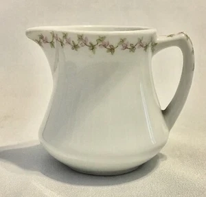 VTG RESTAURANT WARE PINK ROSE GARLAND CREAM PITCHER 2.5” Unmarked Syracuse OPCO - Picture 1 of 8