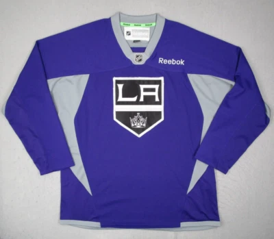 Camiseta de hockey cosida Reebok púrpura grande de Los Angeles Kings para hombre LA NHL Foto 1 de 4