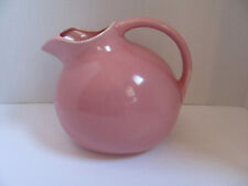 Vintage Tilted Pitcher with Ice Lip- Pink/Mauve -Marked USA - Holds 8 Cups