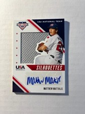2020 Panini USA Baseball Stars & Stripes Matthew Matthijs Auto Silhouettes rc