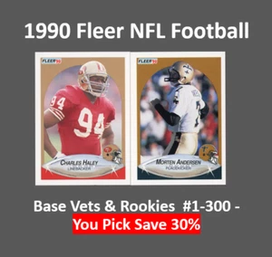 1990 Fleer Football Card #s 1-400 Rookies & Vets  - You Pick - Complete Your Set - Picture 1 of 25