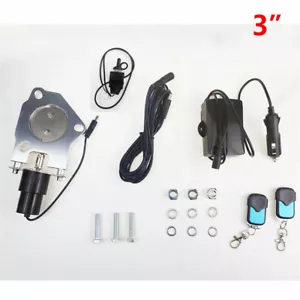 3" Electric Exhaust Cutout Valve Kit E-Cut Out with Manual and Remote Switch - Picture 1 of 12