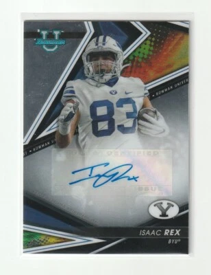 ISAAC REX 2022 Bowman Best U AUTOGRAPH #BA-IR BYU COUGARS - Image 1 of 2