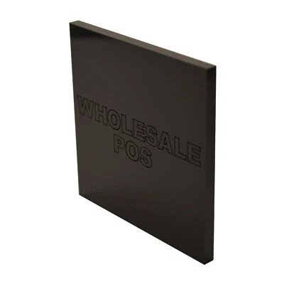 Black Perspex® Acrylic Plastic Sheet A5 A4 A3 Size 2mm 3mm 5mm 6mm 8mm 10mm 20mm - Image 1 of 4