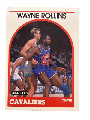 Excellent: Vintage 1989-90 NBA HOOPS Wayne Rollins Cleveland Cavaliers Card - Image 1 of 2