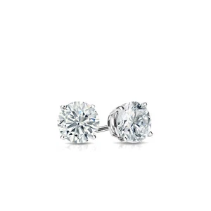 0.25 Carat TW Lab Grown Diamond Stud Earrings in 14k White Gold (E-F VS1-VS2) - Picture 1 of 6