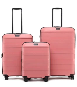 Tosca Comet 4-Wheel Expandable Suitcase Set of 3 - Coral (Small, Medium & Large) - Picture 1 of 6
