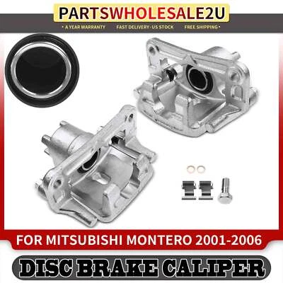 Pinza de freno de disco trasera izquierda y derecha 2 piezas con soporte para Mitsubishi Montero 2001-2006 Foto 1 de 4