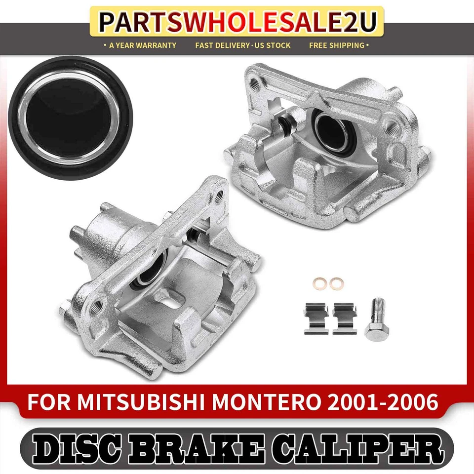 2pcs Rear LH&RH Disc Brake Caliper with Bracket for Mitsubishi Montero 2001-2006 - Imagem 1 de 4