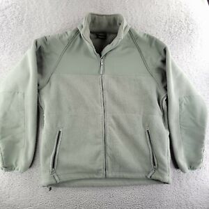 Phenix Gear Fleece Jacket Mens Large Army Green Zip Parka Warm Military