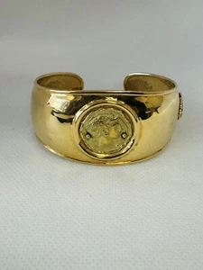 18k Yellow Gold Vintage Cuff Wide Bracelet ~ 23.2gr - Picture 1 of 5