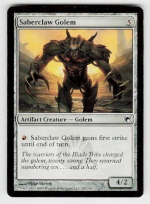 Scars of Mirrodin #200 Saberclaw Golem - Image 1 of 2