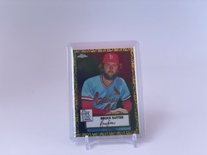 2021 Topps Chrome Platinum Bruce Sutter Black / Gold 07/10 70th Anniversary SSP