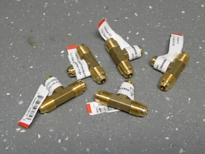 (5) Anderson Metals 5/16" Brass Flare Tee Connectors Gas Propane FLF 7404 - Picture 1 of 3