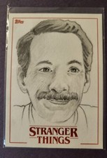 Topps Stranger Things S1 Sketch Card by David Dabila Auto 1/1