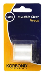 KORBOND Invisible Clear Thread 180m Reel Sewing Beading Craft Work Repair 110051 - Picture 1 of 1