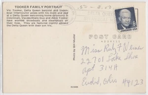 Estación de contrato Delta Queen década de 1970 barco de vapor correo publicado desde la cubierta postal del envío - Imagen 1 de 2