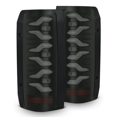 AlphaRex Luxx Black LED Tail Lights For 1987-1996 Ford Bronco F150 F250 F350 - Image 1 of 4