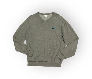 Cutter & Buck Men’s Carolina Panthers V-Neck Sweater Dark Gray Sz M - Picture 1 of 7