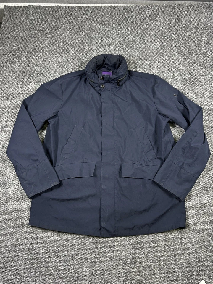 Ralph Lauren куртка женщин XL синий фиолетовый этикетка дождя пальто траншея молнии роскошь - Изображение 1 из 4