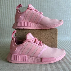Adidas NMD R1 Boost Shoes Mens 7 Womens 8 Pink Knit Running Sneakers FW4708 - Picture 1 of 17