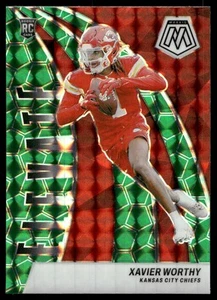 2024 Panini Mosaic #7 Xavier Worthy Elevate Mosaic Green Kansas City Chiefs - Picture 1 of 2