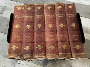 THE DECLINE AND FALL OF THE ROMAN EMPIRE GIBBONS ROME 6 VOLUMES published 1890 ? - Imagen 1 de 18