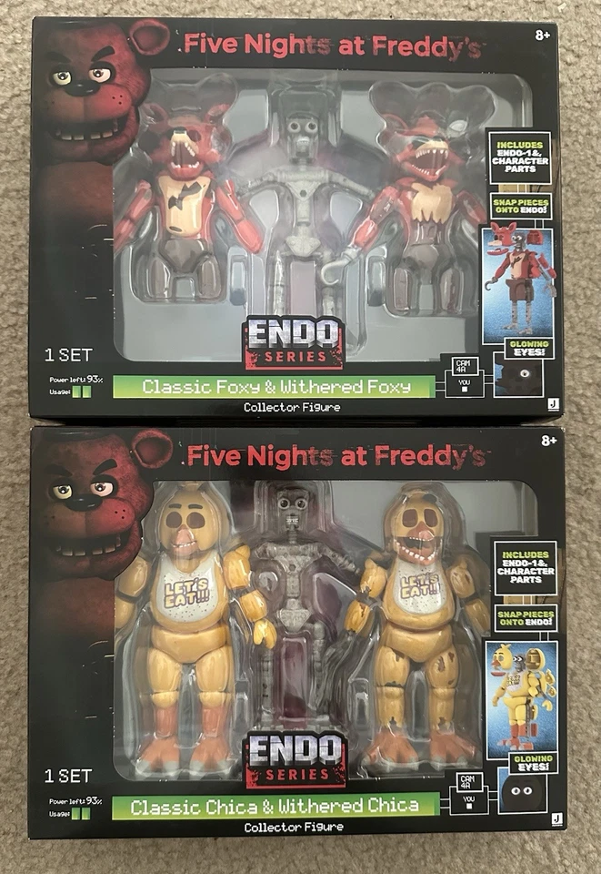 JAZWARES Five Nights At Freddy’s Chica Endo ,Foxy Endo 2 Sets IN HAND! - Image 1 of 4
