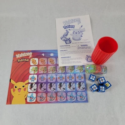 Pokemon Yahtzee Jr. Milton Bradley 1999 Vintage Game All Game Playing Pieces - Image 1 of 4