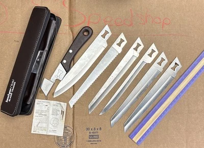 KERSHAW Blade-Trader 1099 Wooden Handle, 6 Interchangeable Blades, With Case - Image 1 of 4